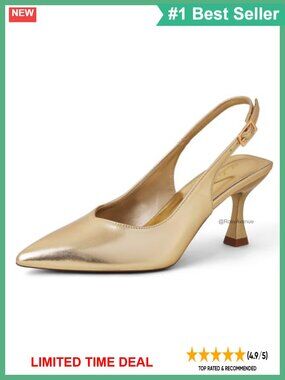 Kitten Heel Slingback Pointed Toe Pumps 3 Inch Dressy Party Shoes